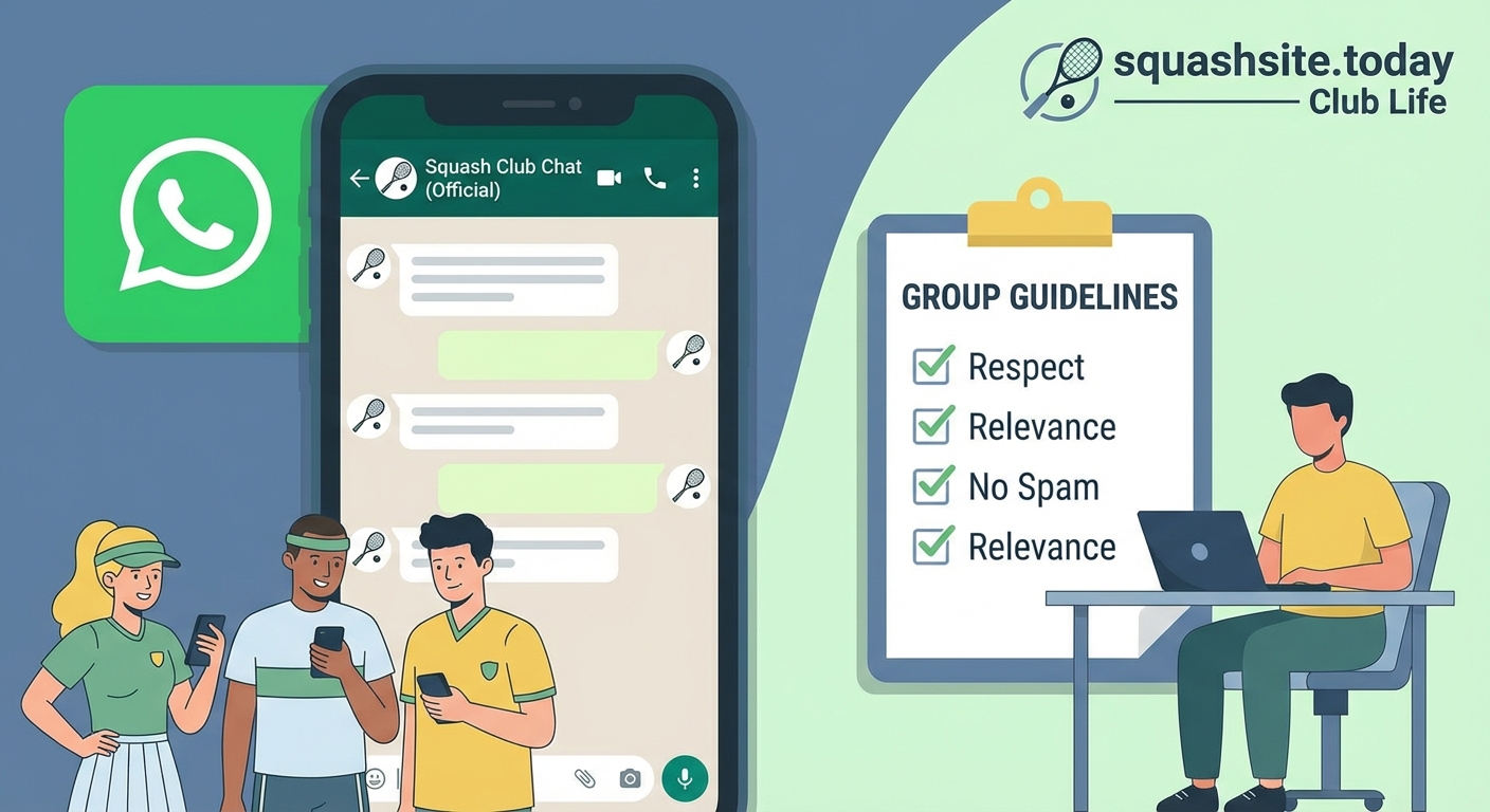 Why Your Squash Club Needs a WhatsApp Group (And How to Manage It Properly) - Illustration 2