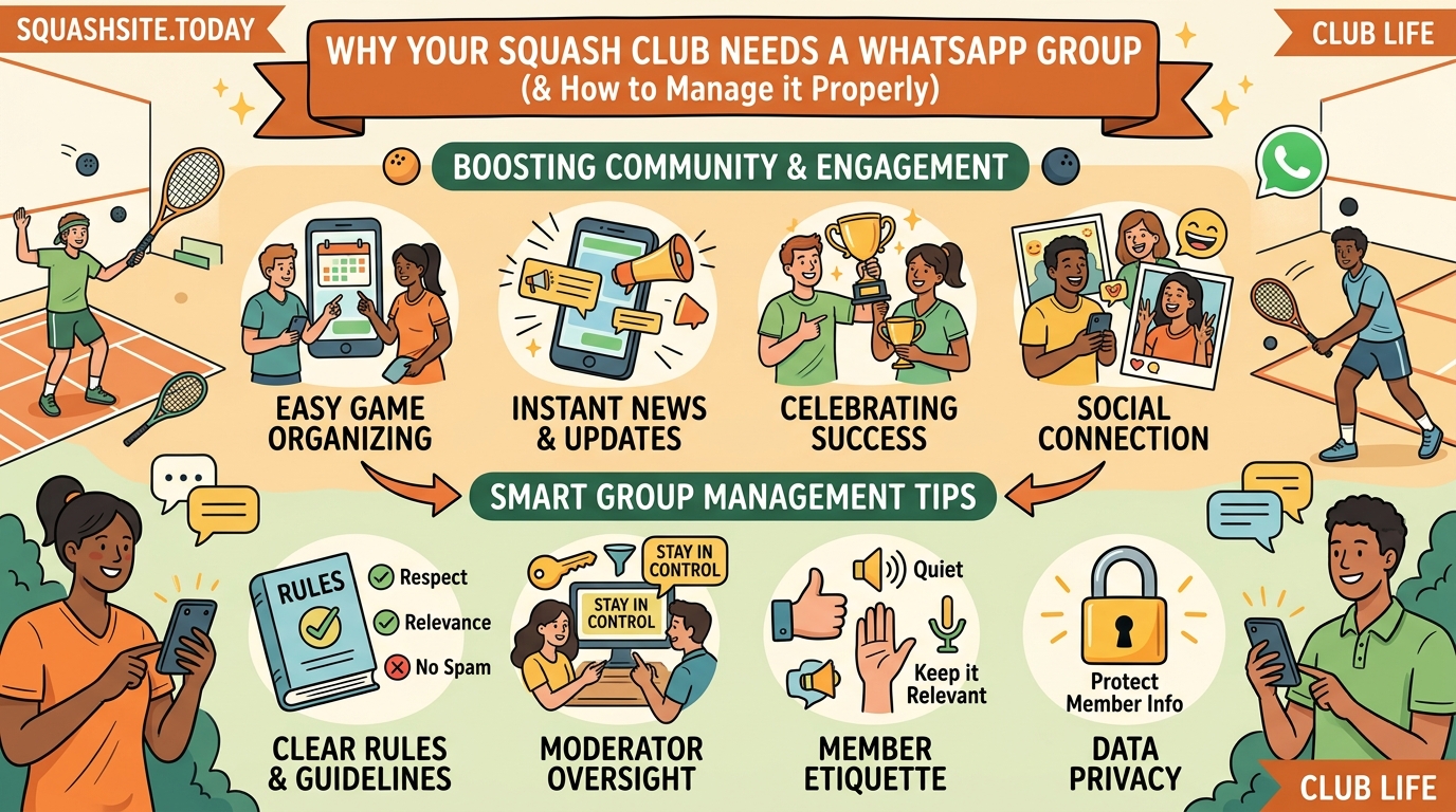 Why Your Squash Club Needs a WhatsApp Group (And How to Manage It Properly) — 2